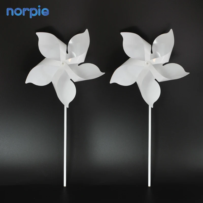 Custom Diy Printing Home Garden Kids Gifts Blank Hexagon Sublimation Blank Pet Plastic Windmill