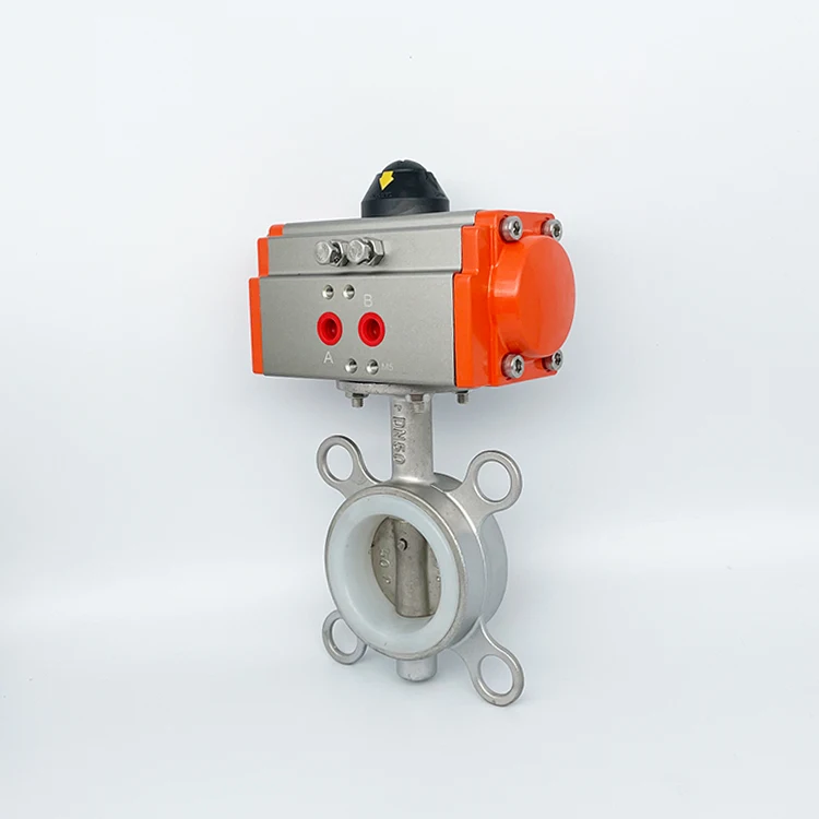 Wholesale High Quality Stainless Steel Handle Clamp Butterfly Valve With Pneumatic Brake