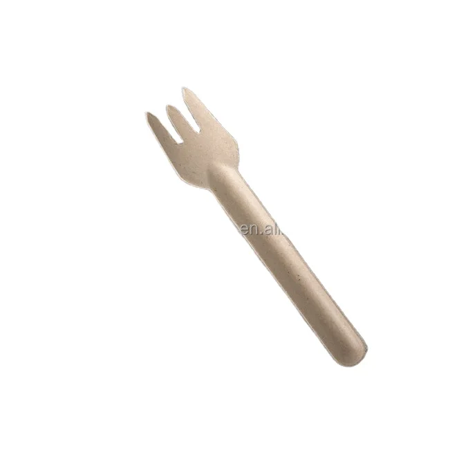 Biodegradable forks Disposable bamboo fiber pulp  Cutlery Set Bagasse Spoon/forks/knives