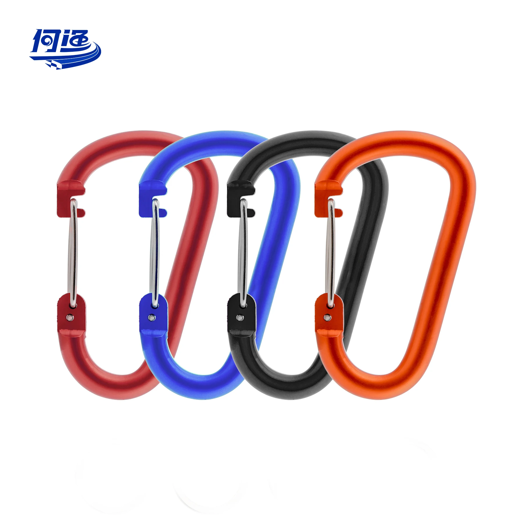 Heavy Duty Aluminum 3inches Carabiner Snap D Shape Karabiner Ring Tactical Hook Clip CC3 Carabiner Keychain For Outdoor