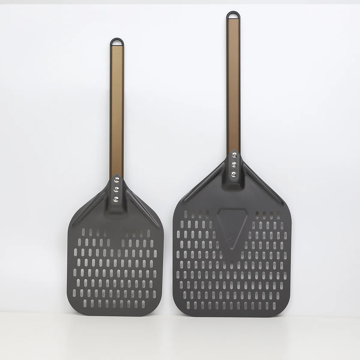 8 inch 10 inch square punching pizza shovel European package transfer shovel thick aluminum alloy hard film anode flip shovel