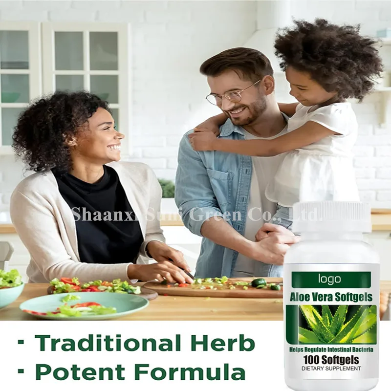 OEM/ODM/OBM Natural Slim Dietary Supplement Aloe Vera Softgel Capsules Promote Intestinal Motility And Relieve Constipation