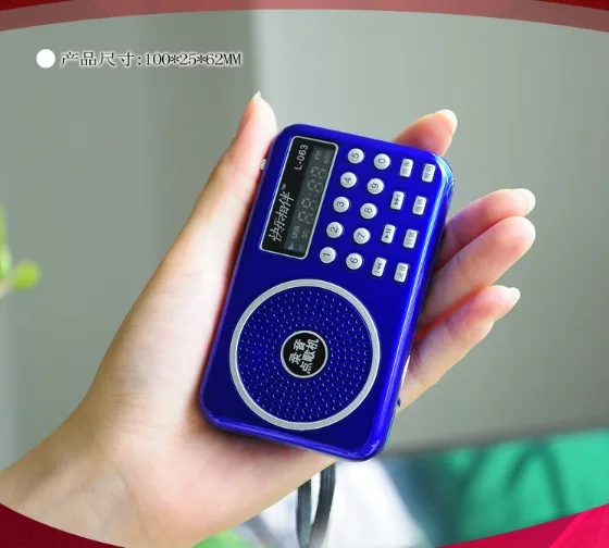 Портативный мини-музыкальный плеер fm радио динамик L-063 mp3 с диктофоном