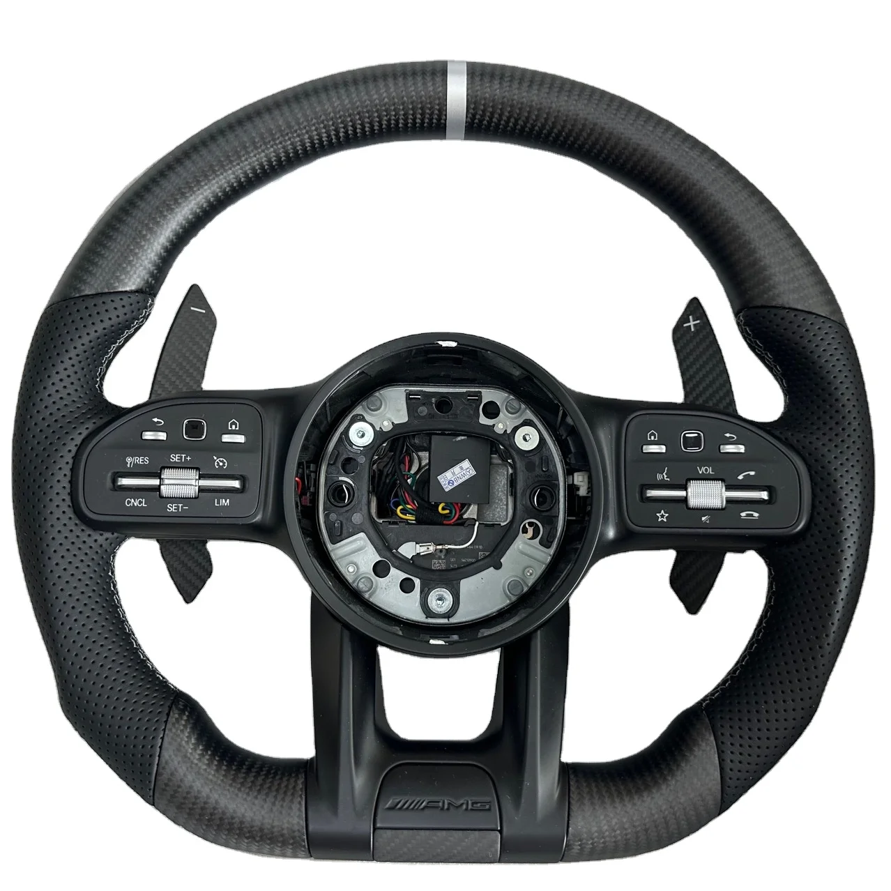 Black Leather Steering Wheel For Mercedes Benz AMG CLS G CLASS W217 W218 W219 W222 W253 W205 Steering Wheel