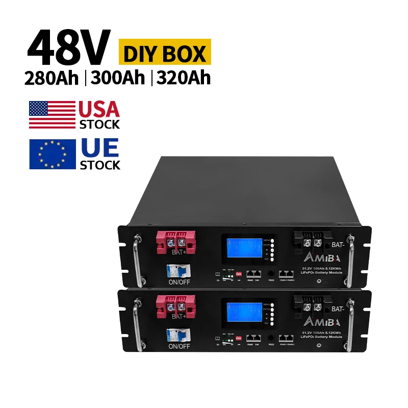 Germany stock 48v 16s 280ah 150A без серверной стойки с bluetooth 15kwh 12V 24V 48V 230Ah 280Ah Lifepo4 батарейный блок/кейс