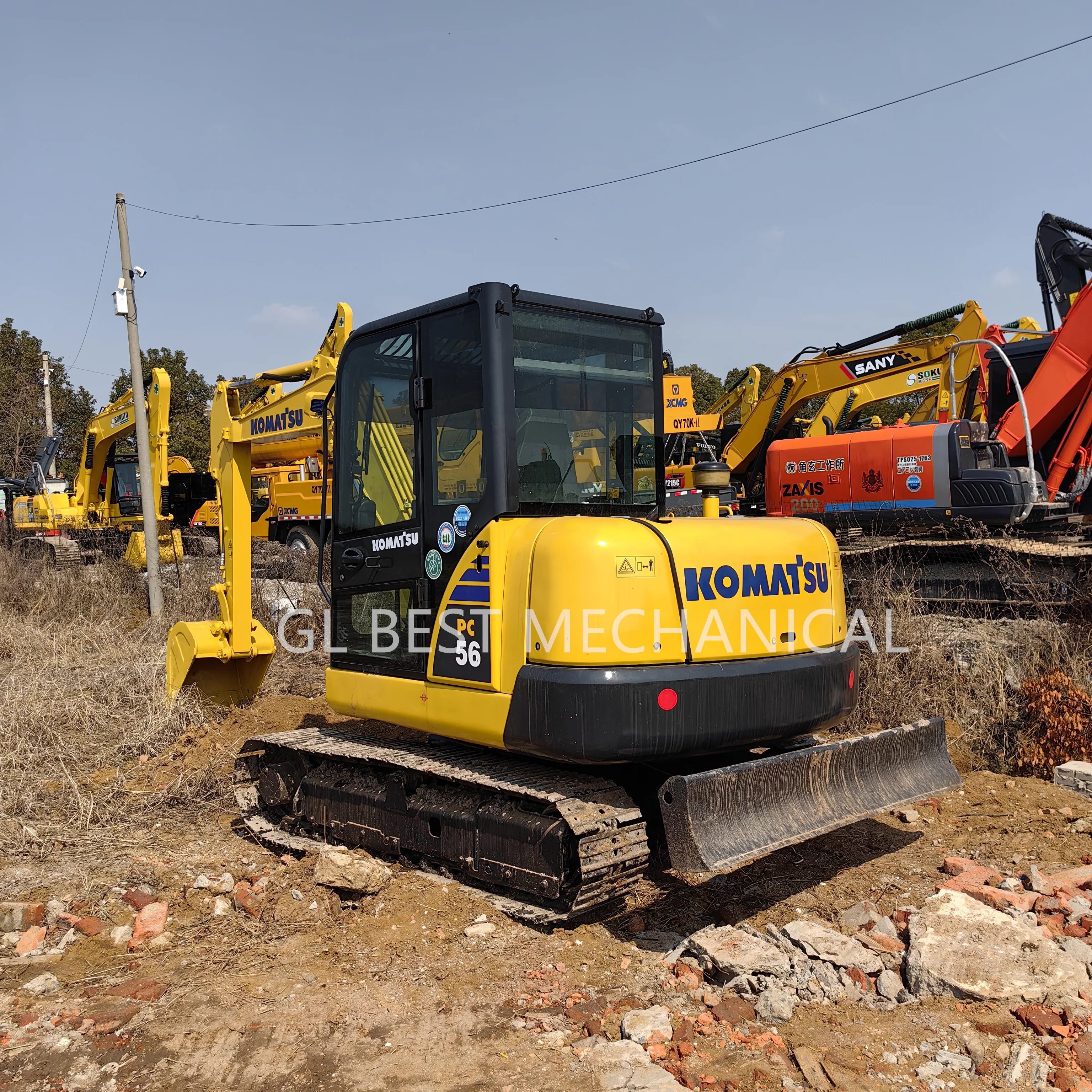 Экскаватор б/у KOMATSU Pc56 японский экскаватор для дорожного строительства хорошее качество pc56по низкой цене распродажа