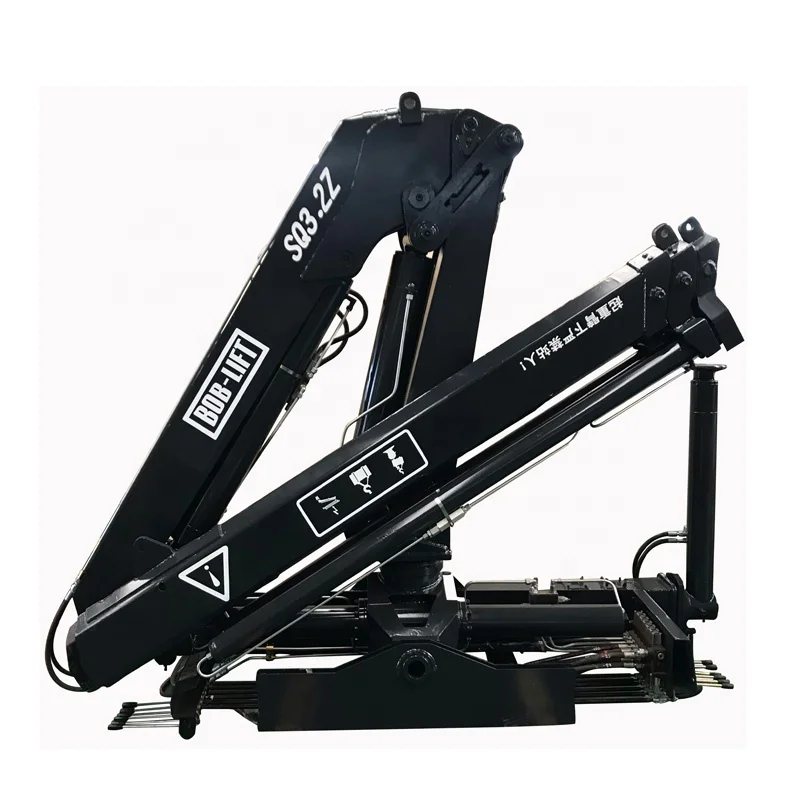 3.2Ton Folding Arm Crane Truck High Quality Truck Mounted crane 3.2Ton Mini Knuckle Truck Crane