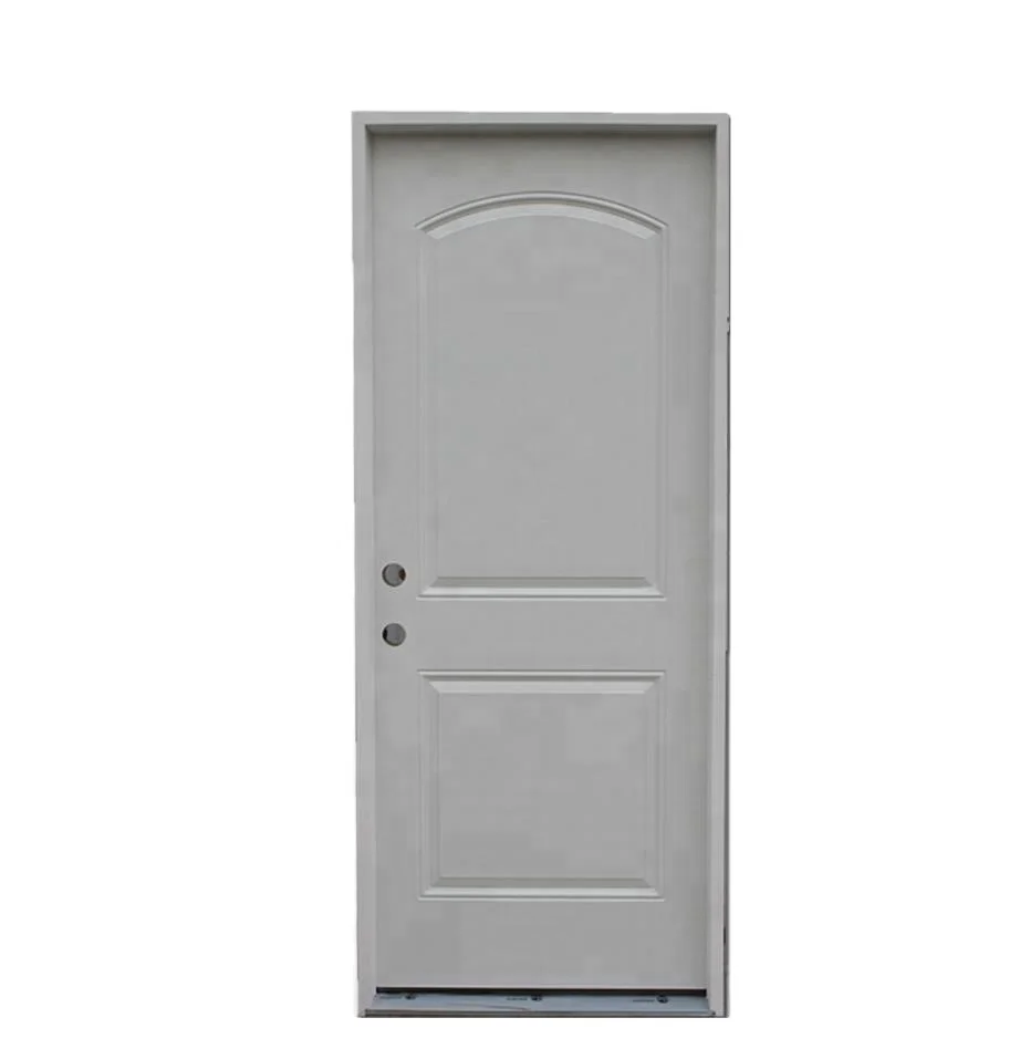 Factory supply wholesale Residential door entry entrance exterior galvanized steel door PU filler stainless steel door