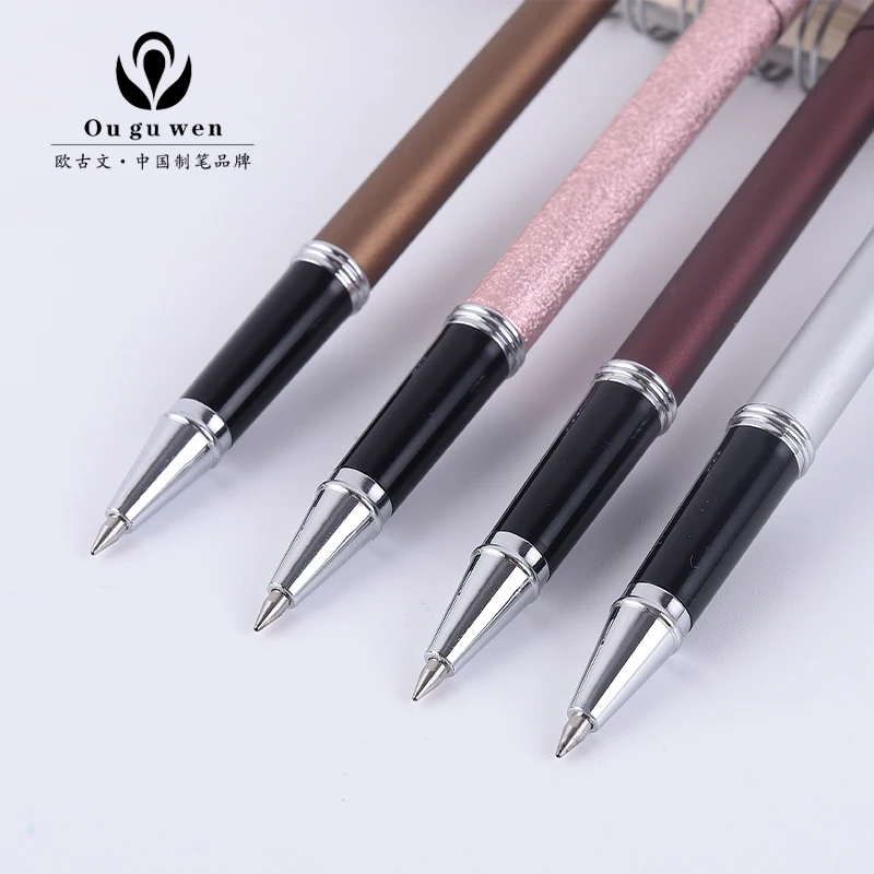  Best selling Metal Rollerball pen business custom logo gift Printing Gel for