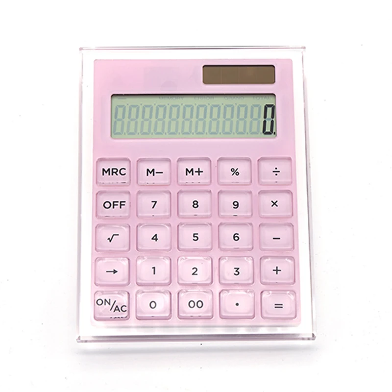 Электронный цифровой калькулятор 12 цифр Солнечный двойной мощности действительно офисный акриловый