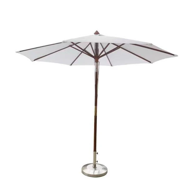 Danlong 9ft Commercial luxury outdoor patio garden umbrella wooden parasol for restaurant