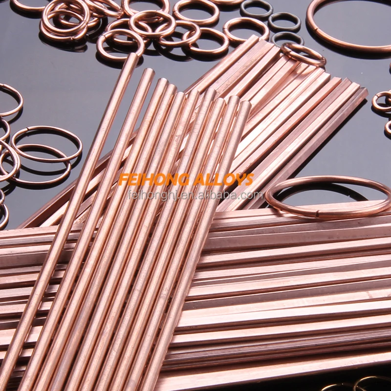 Phosphorus Brazing Rings Rod Bcup-2 Flat and Square Rods High Quality CP202 Copper Alloy