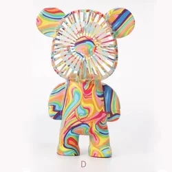 Newest Bear mini fan toy for kids Hand Held USB Rechargeable Portable lash bear pocket fan