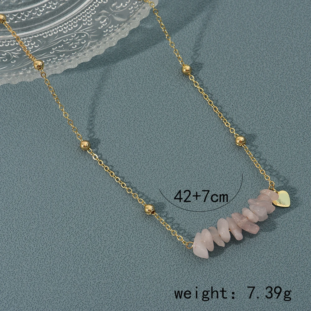 New Unique Irregular Charms Necklace Nature Stone Bead  Pendant Choker Necklace For Women Fashion Jewelry Girl Accessories 2022_1