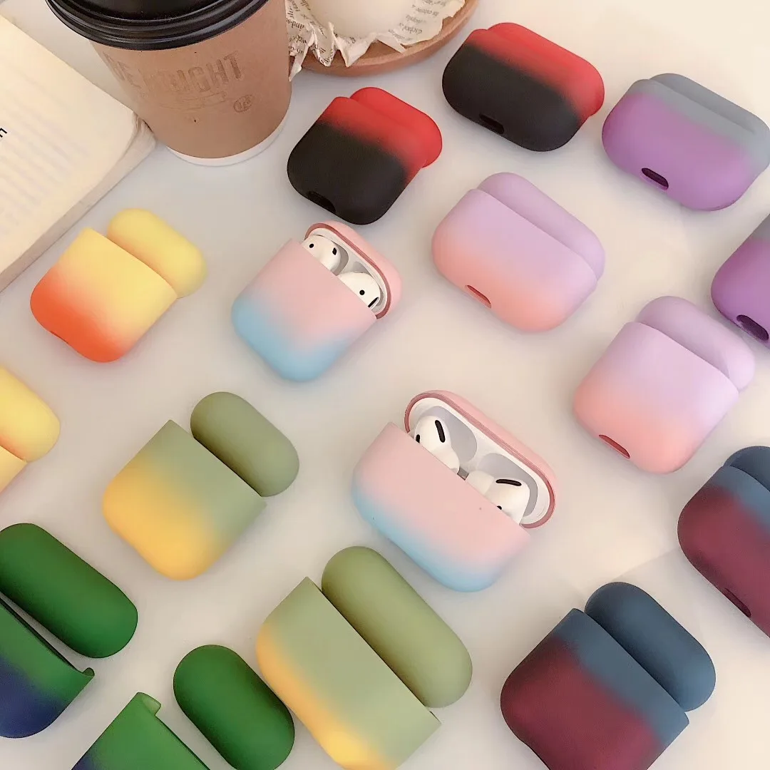  Градиентные милые чехлы для наушников Apple AirPods Pro яркий чехол Air Pods 2 1 3 роскошный защитный из