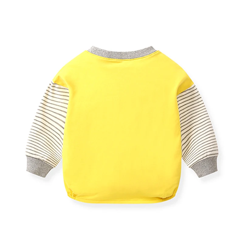 Весенняя детская одежда, хлопковая футболка с длинным рукавом для мальчиков и девочек, детская индивидуальная мультяшная рубашка