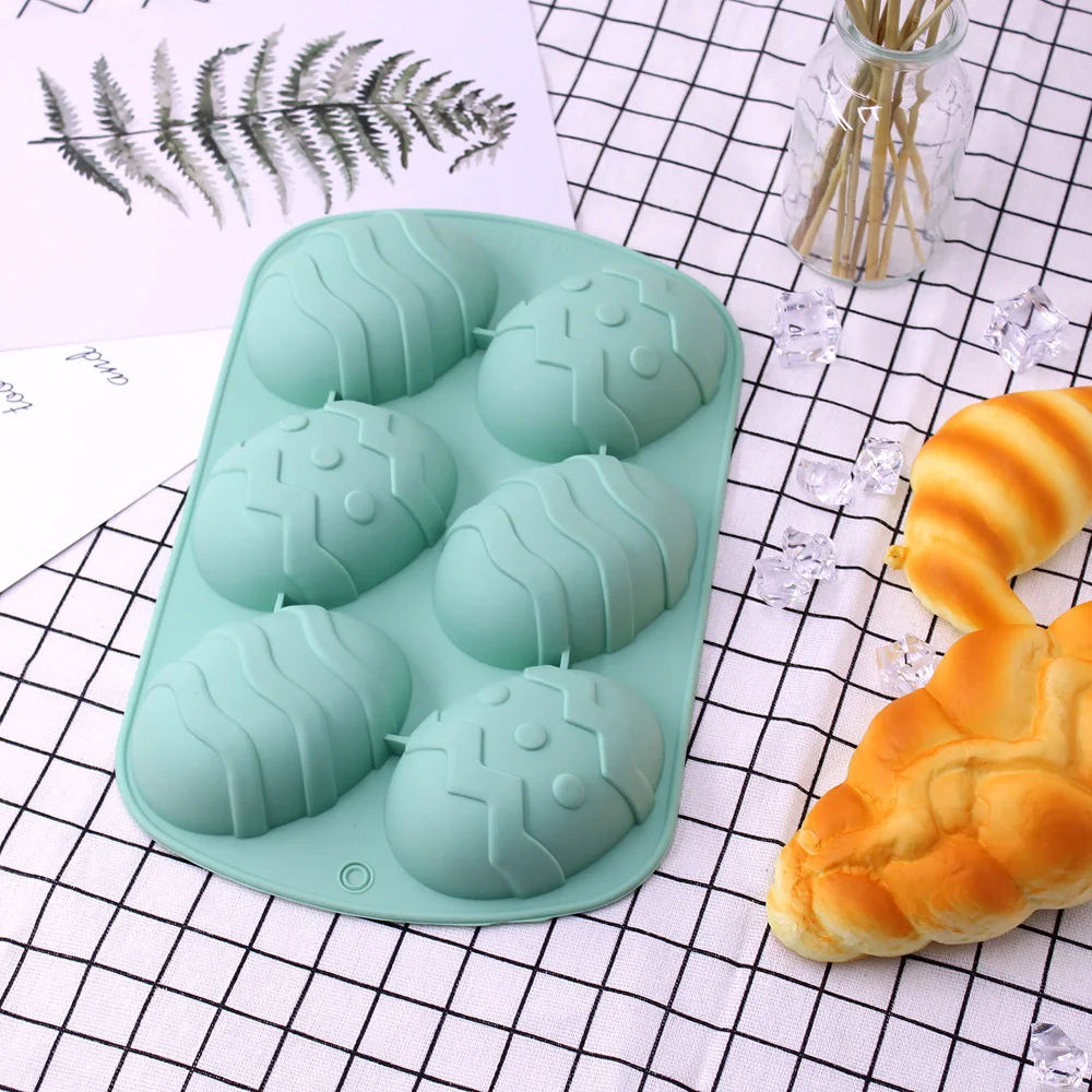 2022 DIY Funny Dinosaur Easter Egg Chocolate Mold  Silicone Baking Mold Tray for Cake