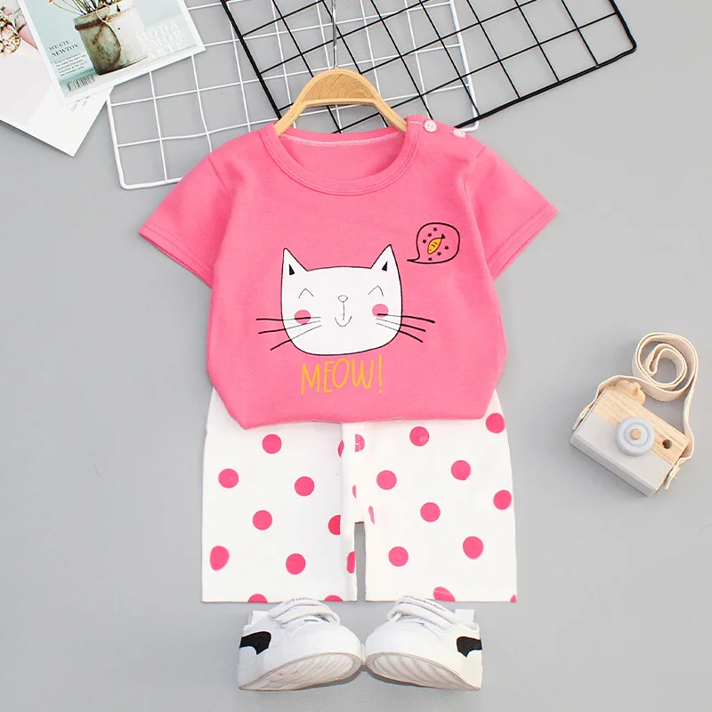 
Summer Baby Clothes Sets Kids Pajamas Baby Loungewear sets Boys Girls Pijamas Cotton Nightwear 
