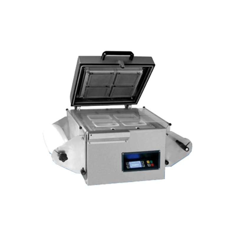 Вакуумная упаковочная машина YUPACK для настольных лотков, Упаковщик лотков