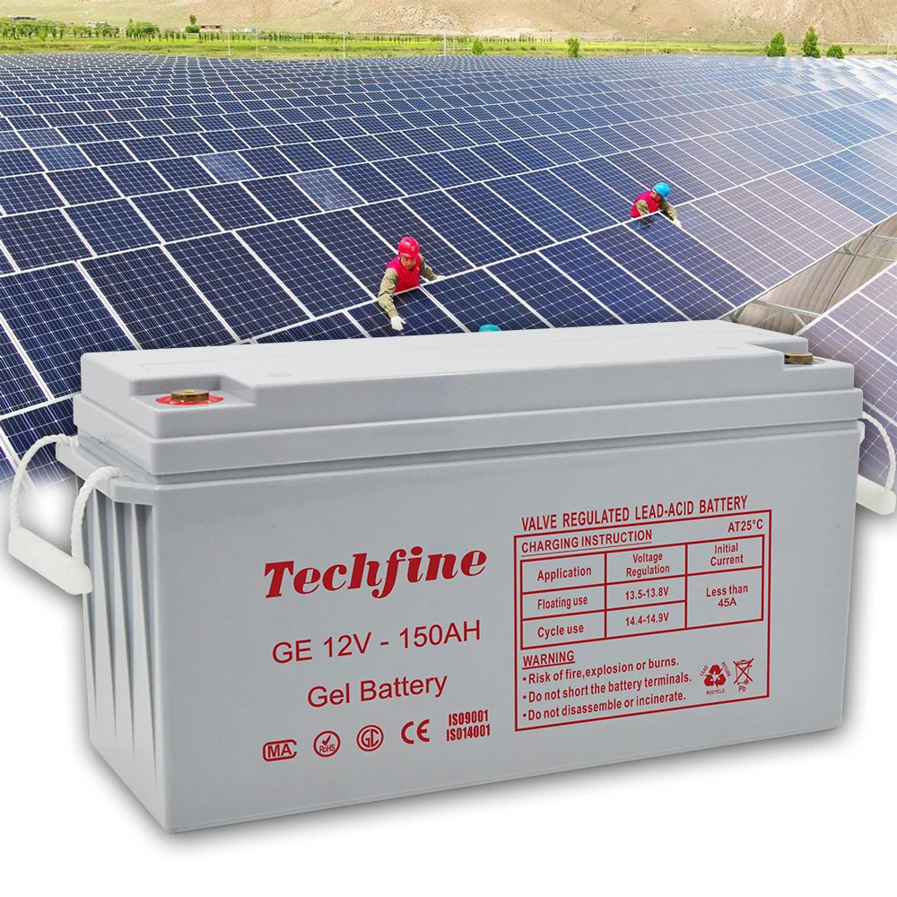 Высококачественные солнечные гелевые батареи с длительным сроком службы 150 Ач 12 В, свинцово-кислотная батарея для солнечной системы