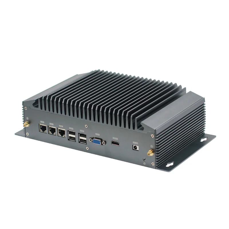 Zunsia Заводская дешевая 4 * COM 3 LAN 6 USB 1 VGA промышленное безвентиляторное ядро i3 i5 i7 мини-ПК i9 12-го поколения Встроенная ПК мини-компьютерная коробка