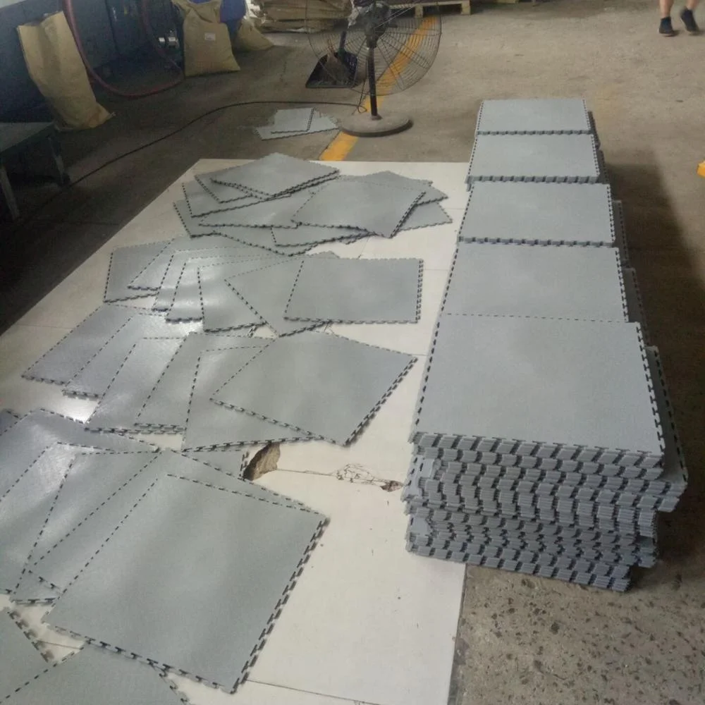 PVC Vinyl Plastic Garage Interlocking Floor Tile Mat, Interlocking Garage Tile Flooring