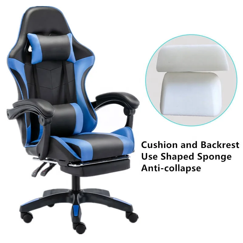 Small Size Space Saving Staff Chair Office Household Computer Gaming Chair Study Chair with Bluetooths Speakers and RGB Lights