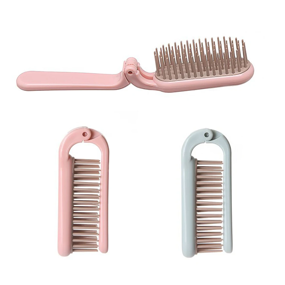 Foldable Hair Comb Portable Detangling Hair Brush  Anti Static Head Massager Travel Combs