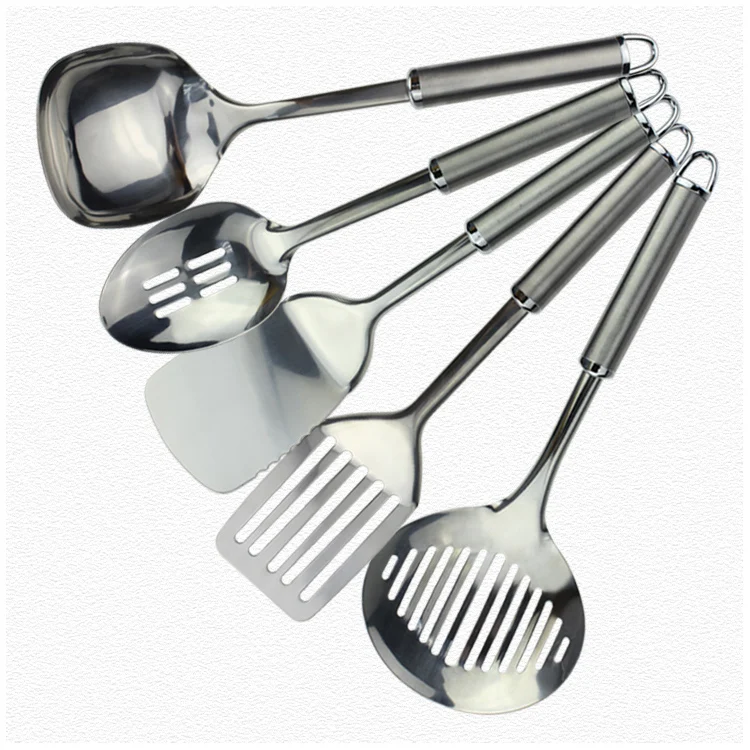 Kitchen serving utensils 5pcs Stainless Steel Kitchen Utensils For Cooking