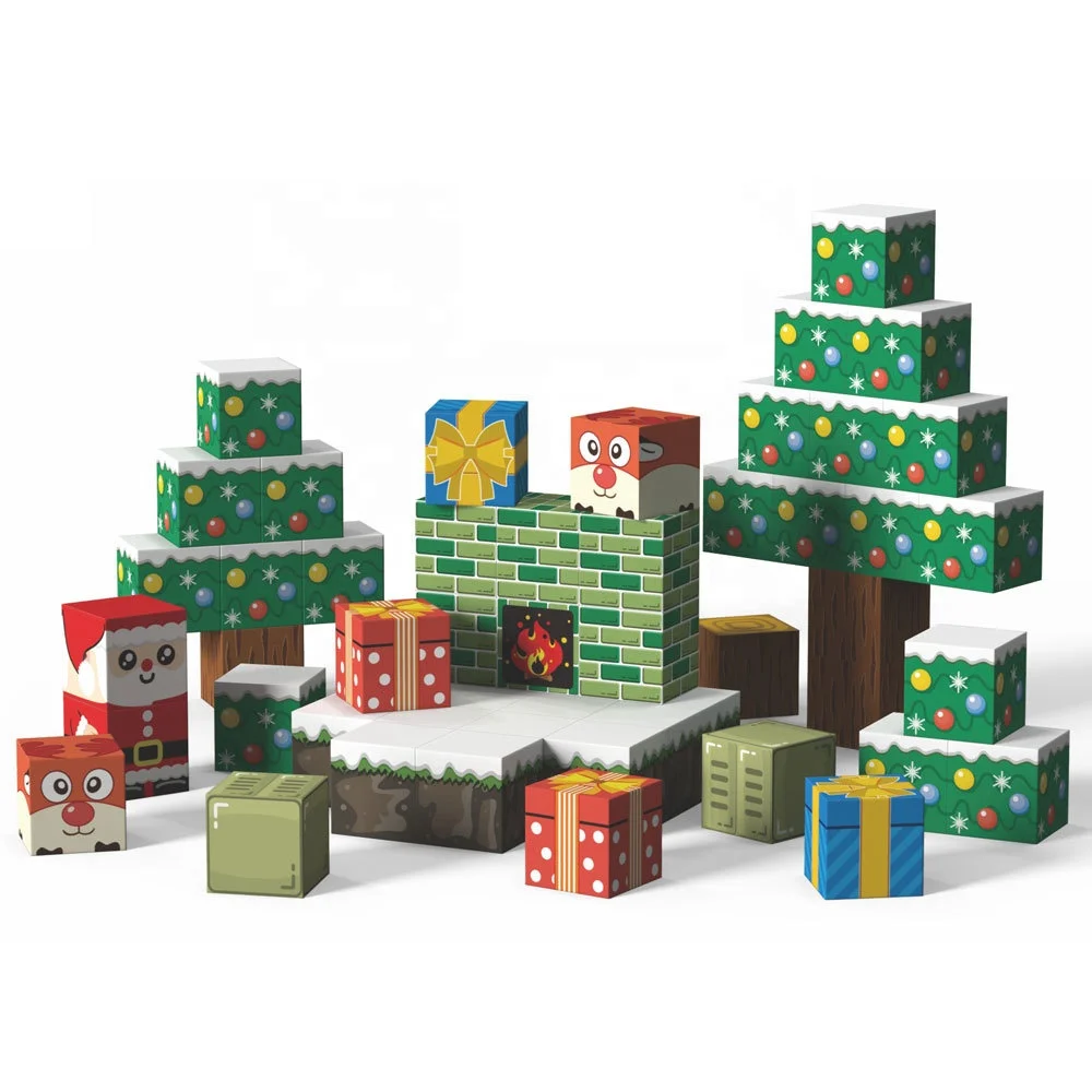 54pcs magnetic building blocks toy build magnet world set children DIY assemble magnet cubes building game construction toys