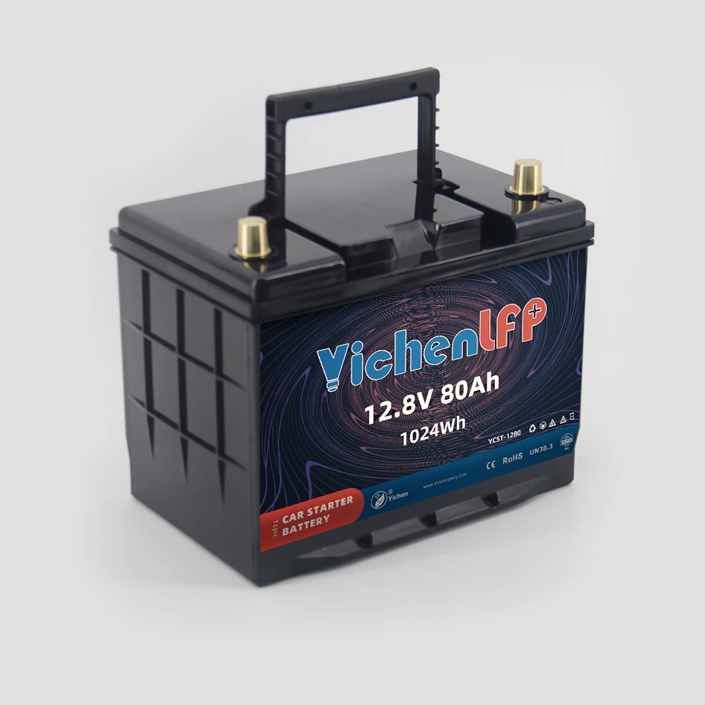Car Battery Starter Jump12v 80ah BMS Car Jump-starting OEM Automotive Case Size Lifepo4 Auto Batteries Sealed Built-in BMS 12.8V