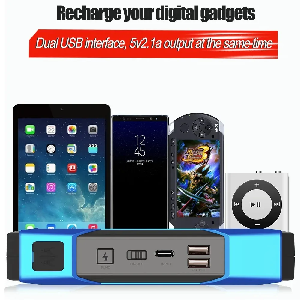 Portable Charger Starting Device Emergency tool battery portable 12v car jump starter with LCD screen