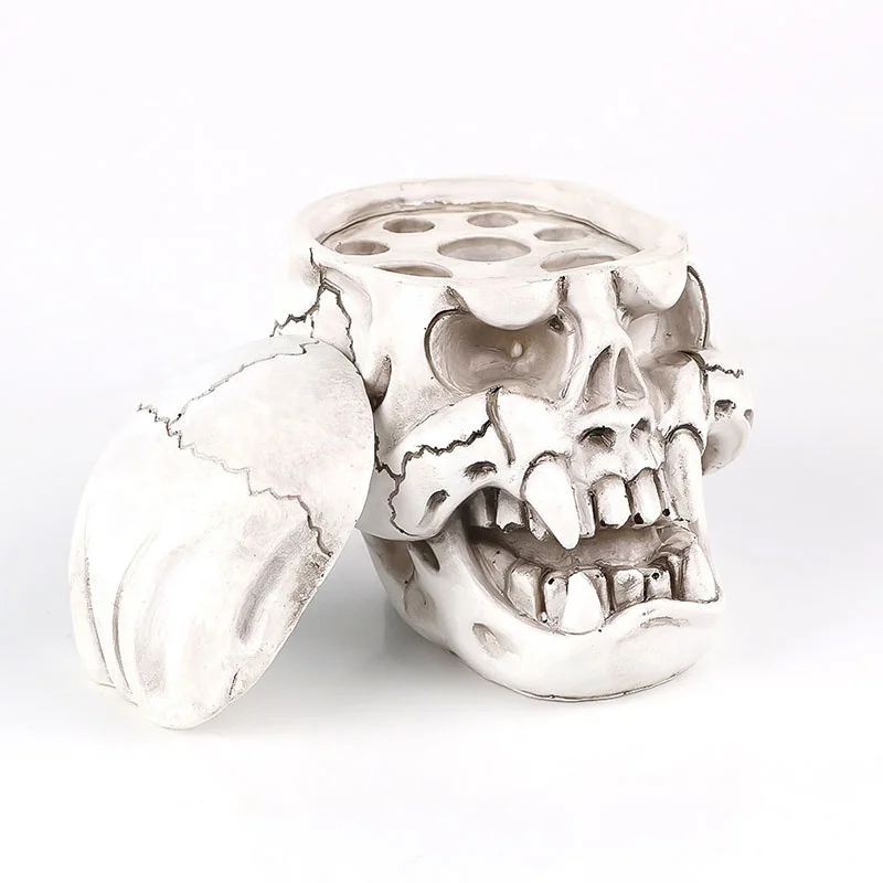 Tattoo Supply Hard Resin Skull Permanent Makeup Accessories Bloodsucker 7 Holes Tattoo Pigment Stand Ink Cup Holder