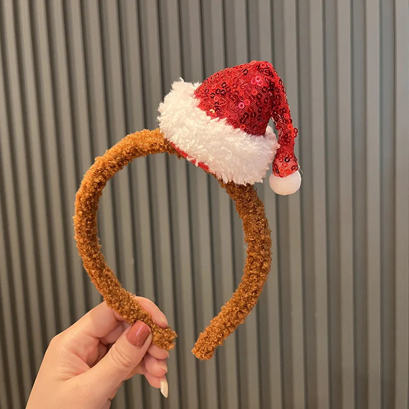 New Design Hot Selling Designer Christmas Decoration Gift Bells Hair Accessories Bows Hair Clips Gift Cute Hair Band for Girls