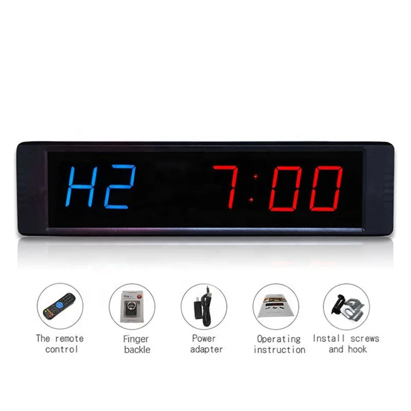 Fitness Manufacturer Laboratory 1Inch Socket Controller Interval Count Up Countdown Mounted Wall Gym Timer Digital Best Supplier