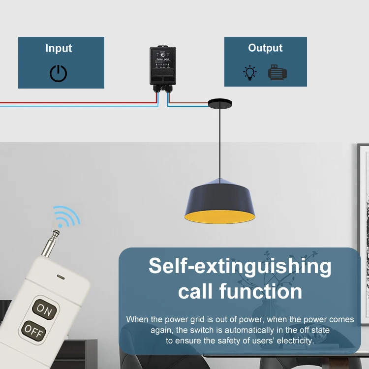 outdoor lights ip55 waterproof 30a 433 1km long range wireless remote controller ac 220v relay wireless rf remote control switch