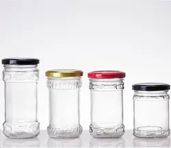 Wholesale 200ml 220ml 280ml Clear Round Empty Pepper Vegetable Jam Beef Sauce Glass Food Jar