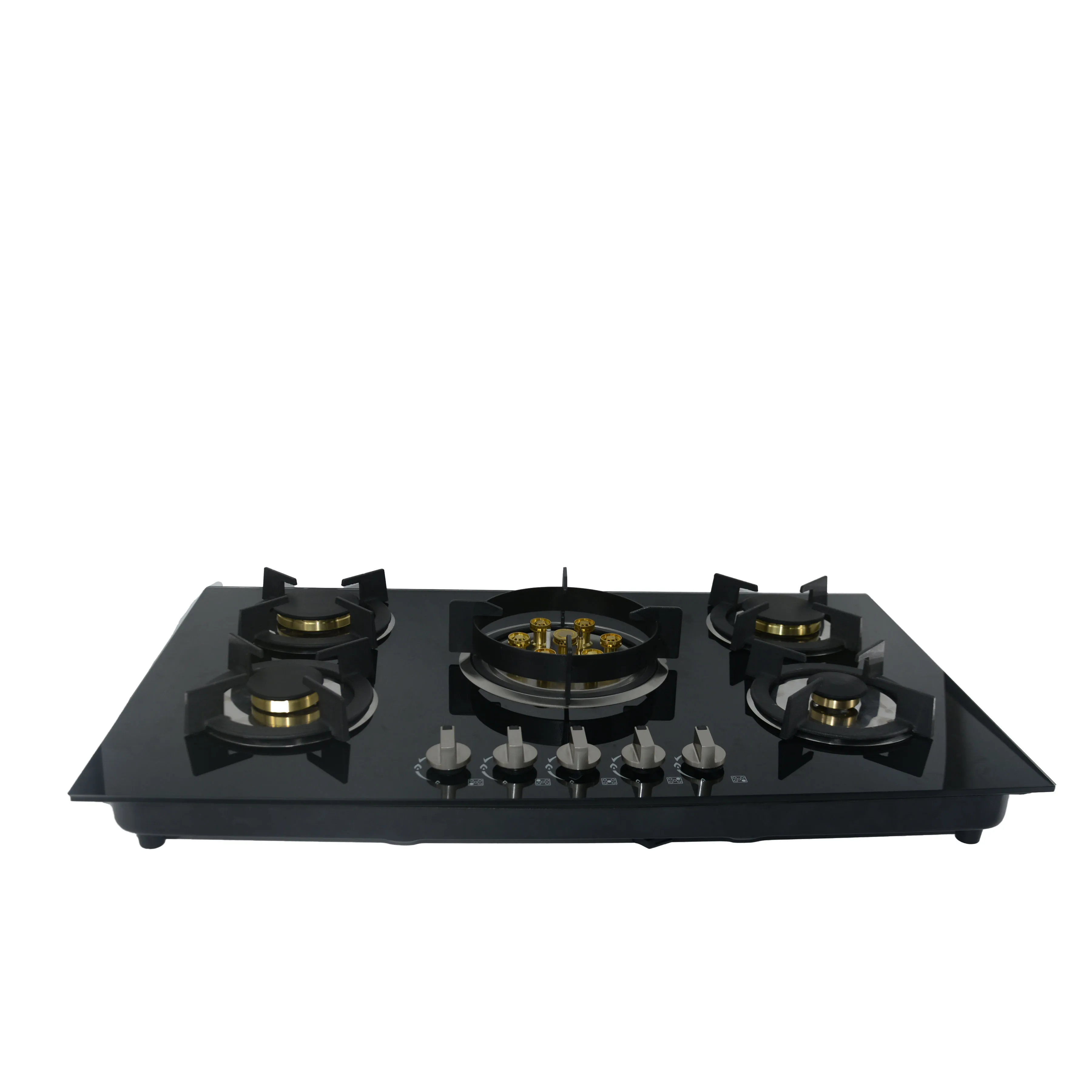 High-End 4 Burner Convertible Tempered Glass Built-In Gas Cooktop 7mm Appliance for Kitchen