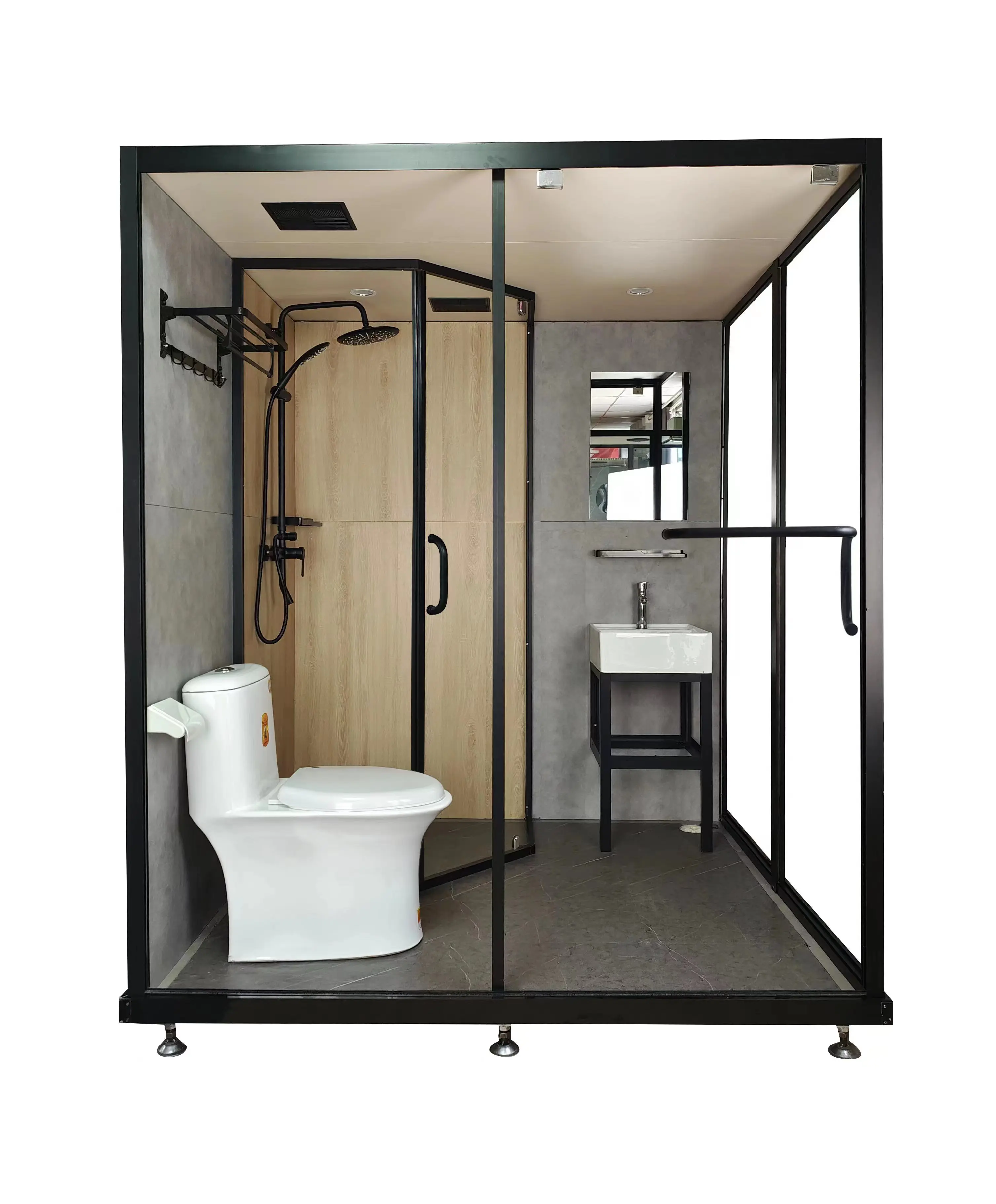Indoor  Prefab Bathroom All In One Bathroom Units Complete Prefabricated Modular Bathroom