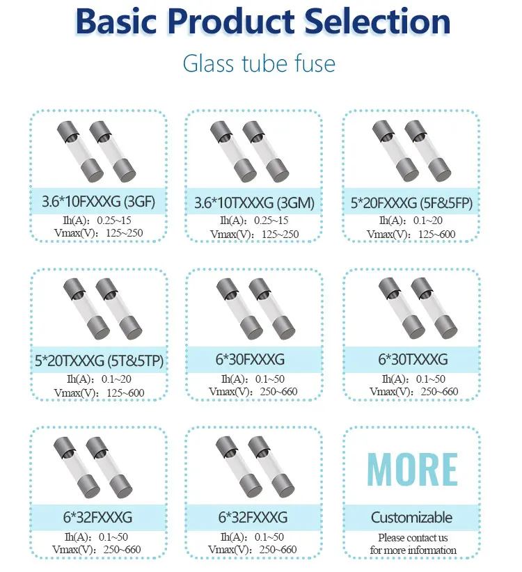 Manufacturers Direct Sales Superior Quality SMD Ceramic Glass Tube Fuse Components 5*20 6*30T Series Low Fuses Fuseholders