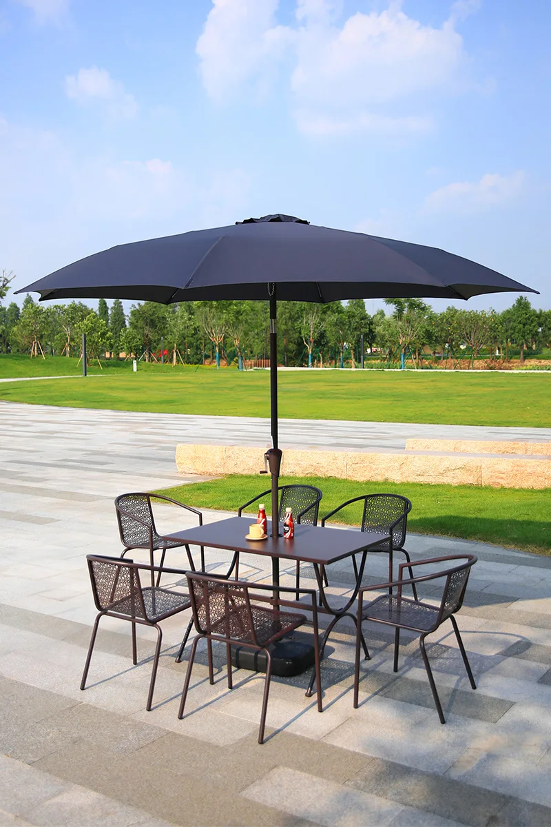 Wholesale Outdoor Garden Patio Umbrella with Table Chairs Beach Waterproof Polyester Outdoor Furniture Contemporary 1 Pc/1ctn