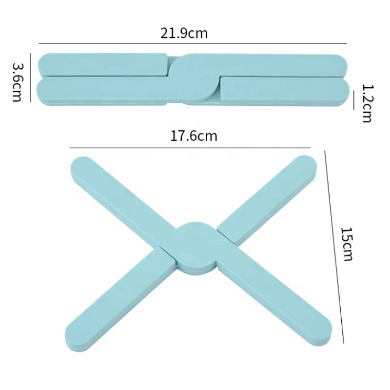 X Shaped Silicone Cup Mat Table Pad Heat Resistant Non Slip Pot Mat Foldable Coaster Detachable Expandable Trivet Mat