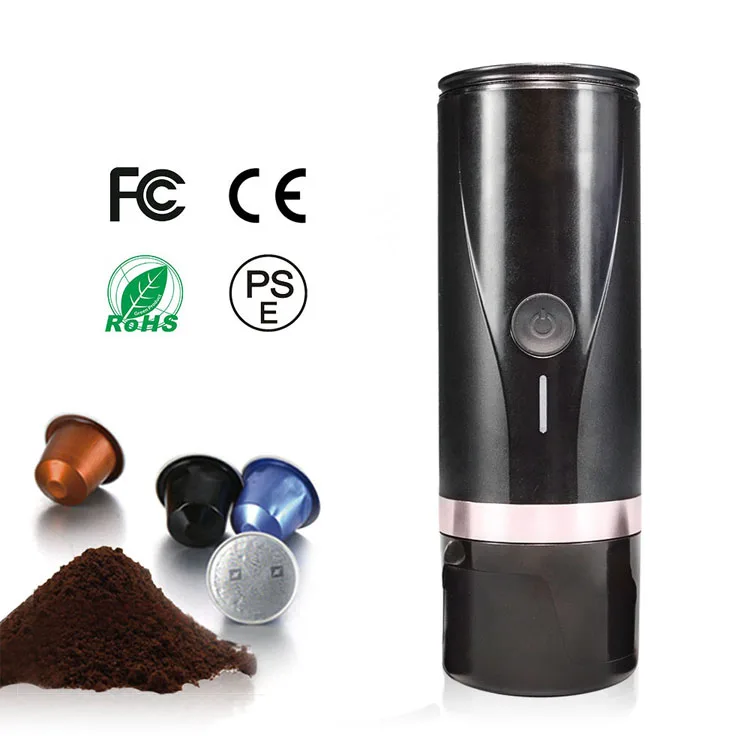 Good Sale Custom Logo Use Espresso Coffee Maker Instant Capsule Coffee Maker Outdoor Mini USB Machine Aluminum Portable Travel