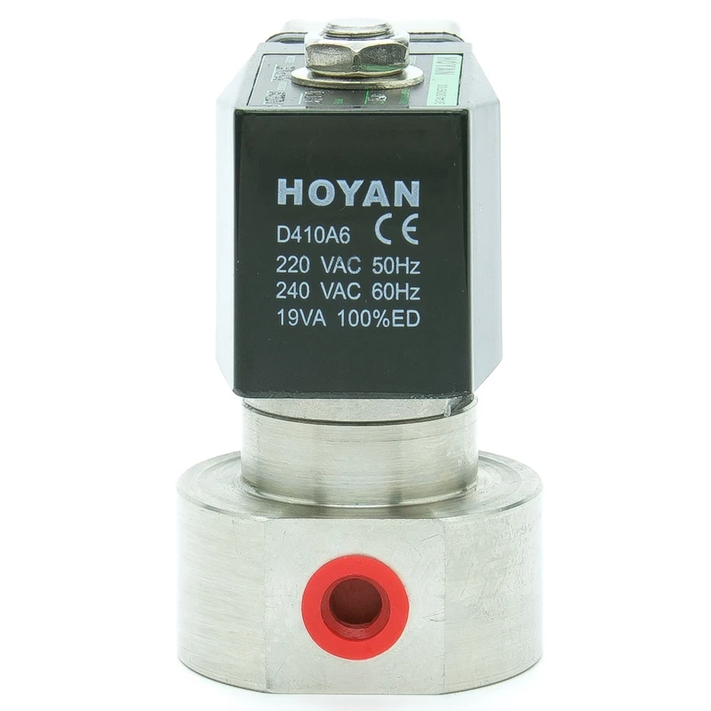 Hoyan SPG-06 0.5-100bar SS304 3/8 inch high pressure solenoid valve Orifice 6mm Normal Closed  water wash pump valve