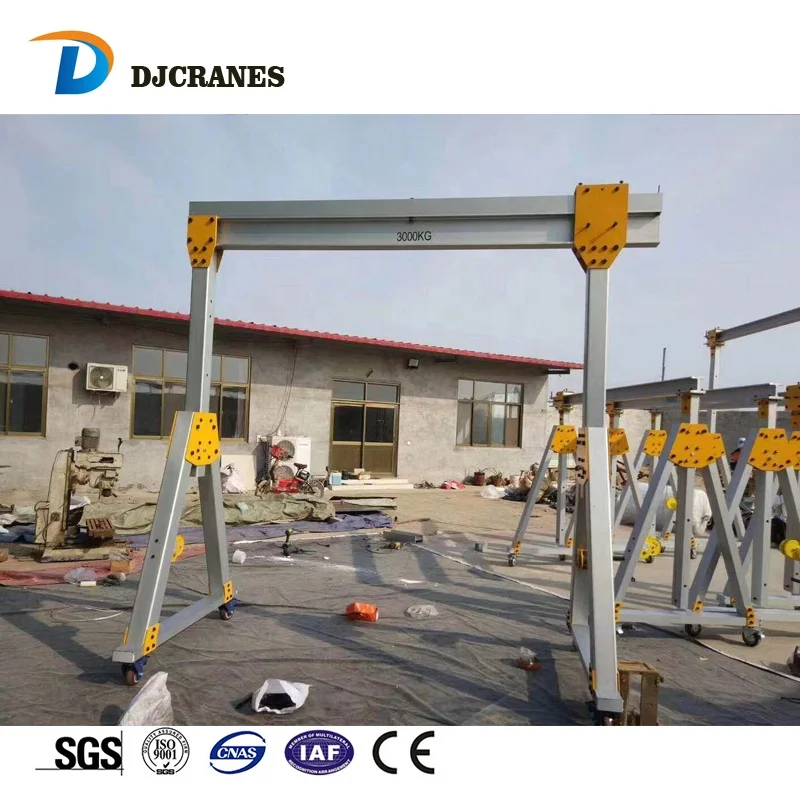 Single Girder Light Duty Adjustable Portable Gantry Cranes