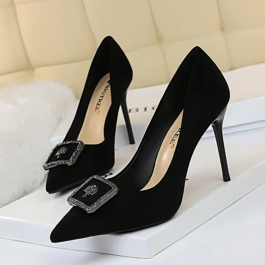 Scarpe Donna 2021 New Arrival Korean Style Office Lady Pumps Chaussure Bigtree Heels Ladies Shoes