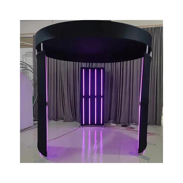 2024 Factory Free Custom Logo Inflatable Vogue Photo Booth Inflation 360 Photo Booth Backdrop With Props Free Accessories