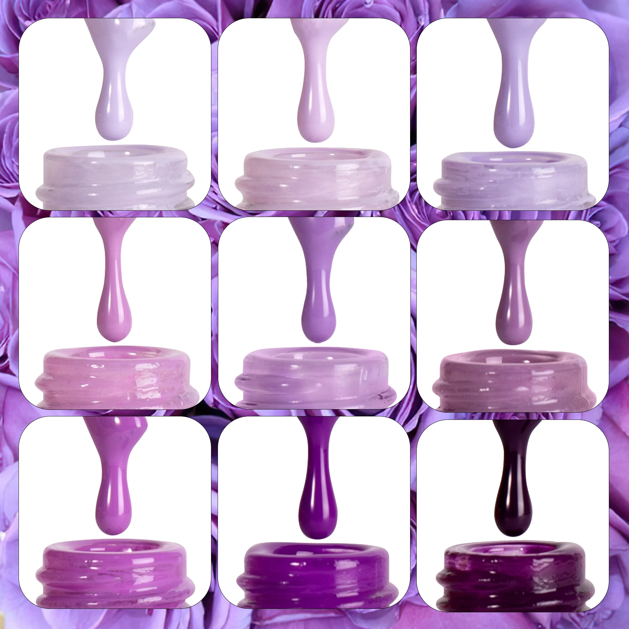 Vendeeni Wholesale Price 15ml Fall Winter 12 Colors Purple Nude Gel Color Collection Gel Nail Polish Set