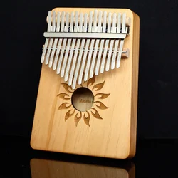 Wholesale price 17 Key Finger Piano Solid Wood Tuning Hammer Kalimba  Mini  Thumb Piano Sanza with book hammer and bag