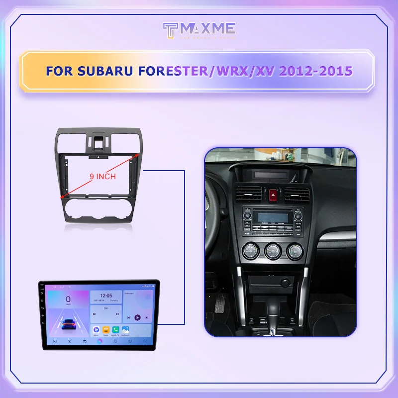 Car stereo touch screen frame For SUBARU FORESTER/WRX/XV/IMPREZA auto electronics frame 9 inch multimedia player panel